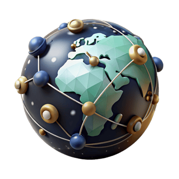 magnificent contemporary Digital World Map with Network Connections Transparent authentic png