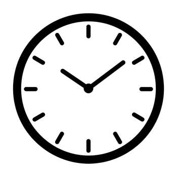 Simple Analog Clock Face Design Element png
