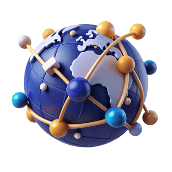 vibrant traditional Global Network Connection Isolated Blue Hue exclusive png
