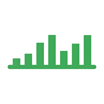 Green Bar Graph Showing Incremental Growth Pattern png