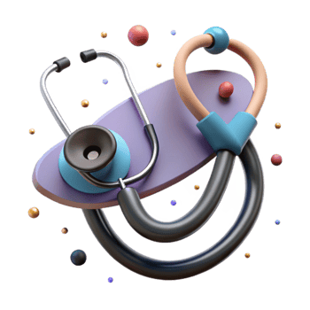 dramatic classic Stethoscope Close Up Front View Isolated authentic png