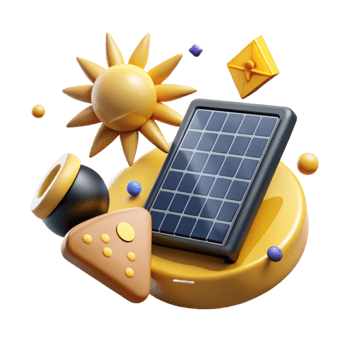 wonderful contemporary Solar Energy Icon Set with Bright Yellow Sun Cutout authentic png