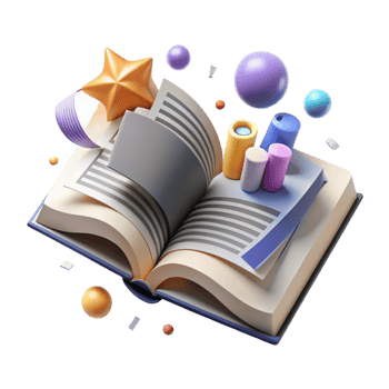elegant creative Open Book Displaying Text White Transparent Background premium png