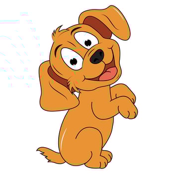 adorable dog animal cartoon vector