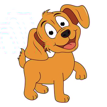 preety dog animal cartoon vector