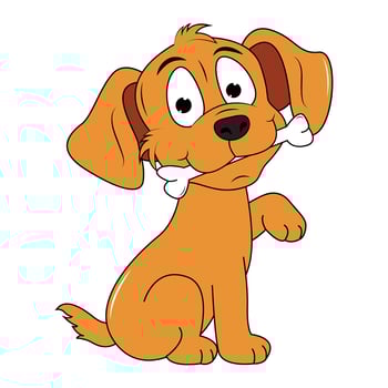 adorable brown dog vector