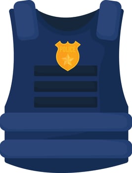 Blue Police Tactical Vest vector