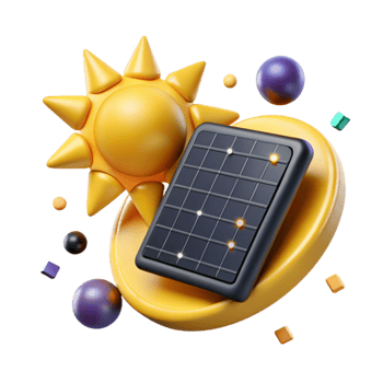 impressive traditional Solar Energy Icon Set with Bright Yellow Sun Cutout premium png
