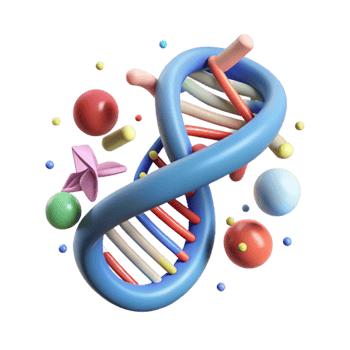 elegant modern Dna Molecule Rotating Animation Cutout high quality png