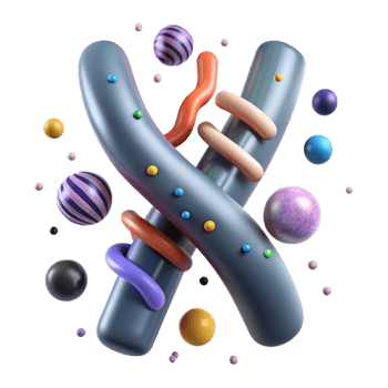 impressive rustic Chromosome Model 3d Render Transparent Background exclusive png