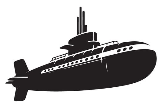 Detailed Submarine Silhouette Illustration The Ultimate Guide for Naval Enthusiasts vector
