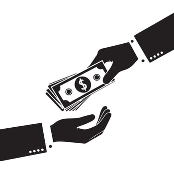 Money Exchange Illustration Earning Investment And Financial Success vector