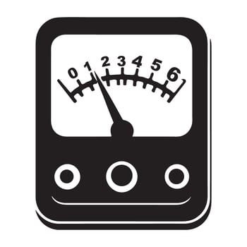 Analog Meter Gauge Illustration for Measurements and Precision vector