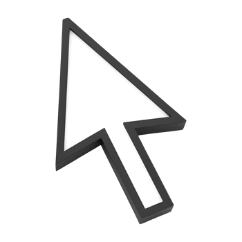 Three-Dimensional Cursor Pointer Icon Design Element. png