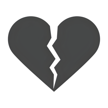 A Shattered Heart Symbol of Broken Trust and Lost Love. png