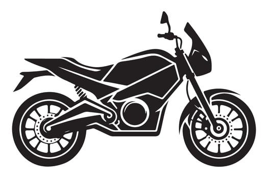 Modern Motorcycle Silhouette Illustration for Transportation and Design Projects vector