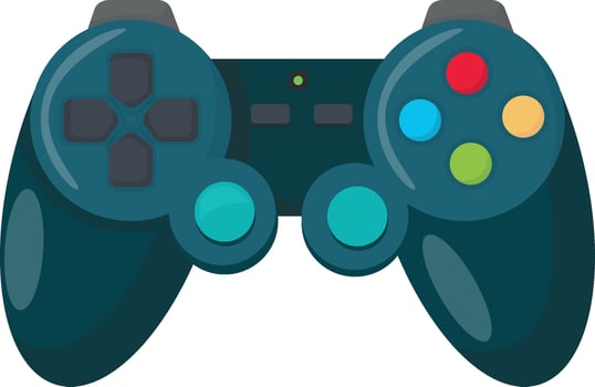 Dark Blue Dual Analog Gamepad vector