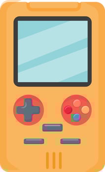 Yellow Handheld Game System vector