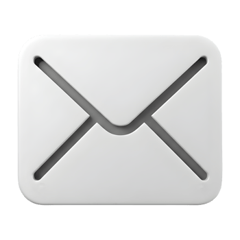 Digital White Envelope Icon for Correspondence png