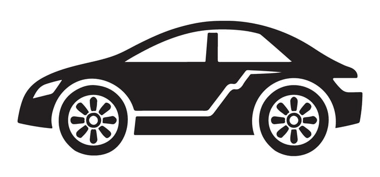 Modern Hatchback Silhouette Vehicle Design Automotive Industry Art vector