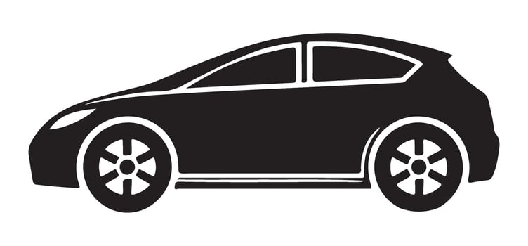 Fastback Car Silhouette Transportation Automotive Style Design Elements vector
