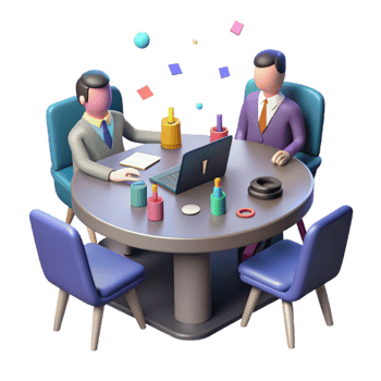 stunning contemporary Virtual Office Meeting Avatars at Table Cutout genuine png