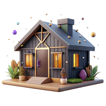 beautiful vintage Modern Farmhouse Exterior Front View Cutout authentic png