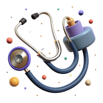 dramatic modern Stethoscope with Dual Earpieces Isolated premium png