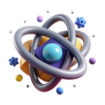 extraordinary artistic Quantum Entanglement Icon Cutout on White authentic png