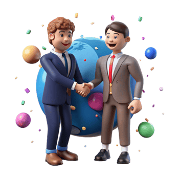 stunning creative Businessman Shaking Hands Representing Global Agreement Isolated Element original png