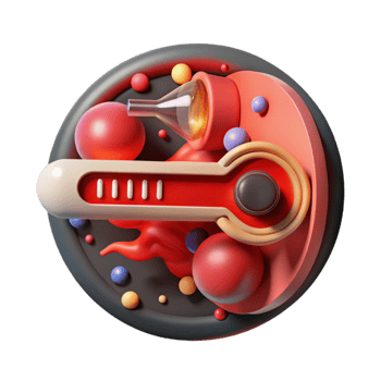 stunning modern Thermometer Showing High Temperature Red Color Transparent Background premium png