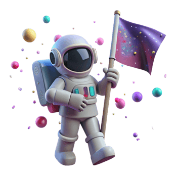 beautiful abstract Astronaut Holding Flag Generic Isolated high quality png