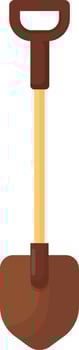 Brown Pointed Garden Shovel vector