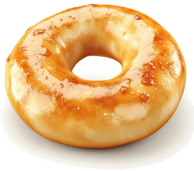 Glazed donut, a perfect round treat. png