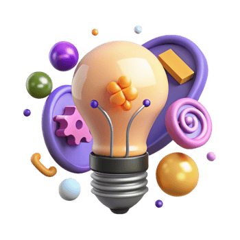 beautiful abstract Social Media Brand Awareness Icon Cutout Lightbulb exclusive png