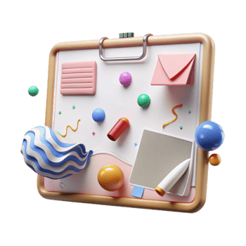 elegant abstract Hand Writing on a Whiteboard Planning Transparent Background premium png