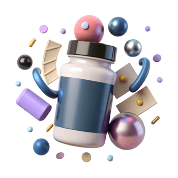 vibrant vintage Pill Bottle with White Label Transparent Background genuine png
