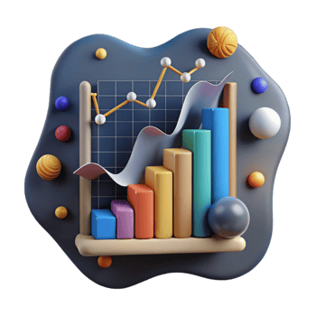 serene contemporary Data Graph Showing Exponential Growth Transparent high quality png