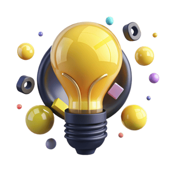 wonderful classic Lightbulb Idea Generation Yellow Transparent Background high resolution png