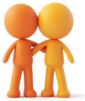 Two supportive figures standing side-by-side. png