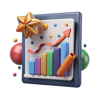 elegant artistic Economic Stability Chart with Flat Line Cutout detailed png