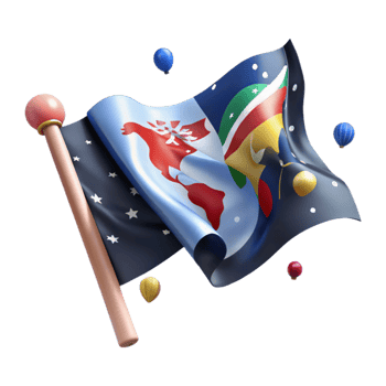 wonderful creative World Flags Waving Gently Isolated Element premium png