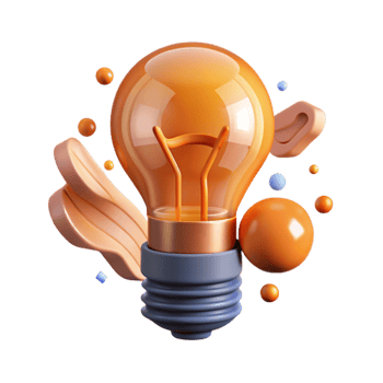 serene abstract Lightbulb Filament Glowing Orange Cutout original png