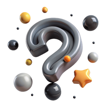 dramatic modern Question Mark Floating Gray Cutout professional png