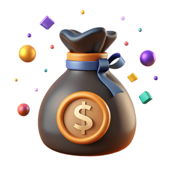 magnificent artistic Money Bag Icon with Dollar Sign Cutout on Transparent Background authentic png
