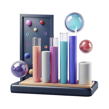 dramatic minimalist Medical Research Graph Bar Chart Transparent Background authentic png