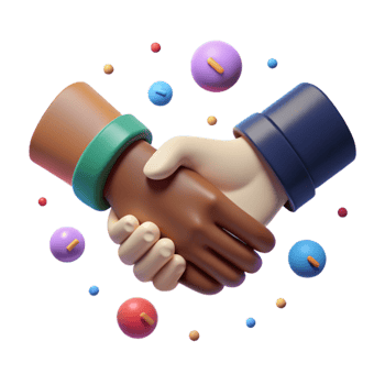 vibrant traditional Handshake Between Different Skin Tones Cutout Isolated high resolution png