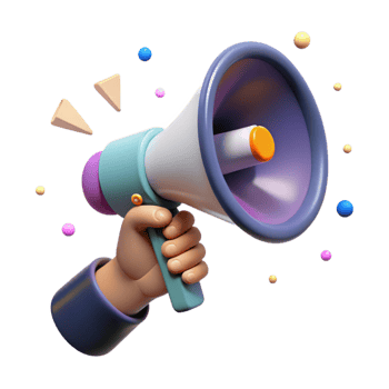 dramatic contemporary Hand Holding Megaphone Side View Transparent Isolated Element exclusive png