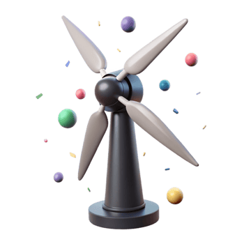 wonderful classic Wind Turbine Silhouette Representing Renewable Energy Transparent Background authentic png