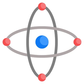 Atomic in flat icon style vector